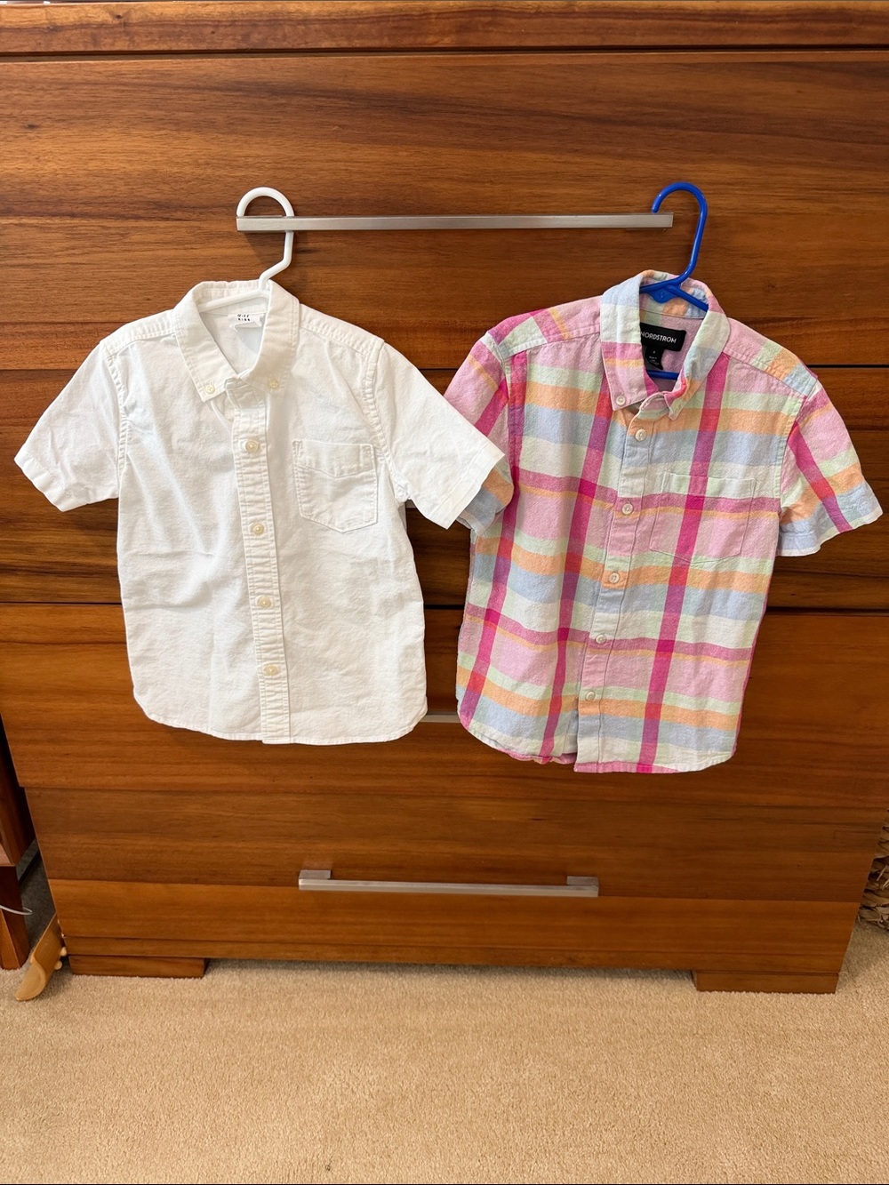 GAP Boys Button-Down Shirts - White & Multicolor Plaid